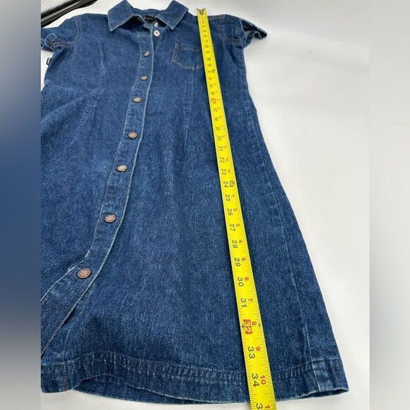 Vtg New York & Company Denim Dress Button Down Y2K 90s Style Size 4 - Picture 8 of 8
